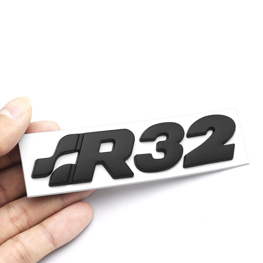 3D Metall R32 Logo Plakette Emblem Auto Aufkleber Für Golf Käfer CC EOS GTI Automobil Kofferraum Aufkleber Styling