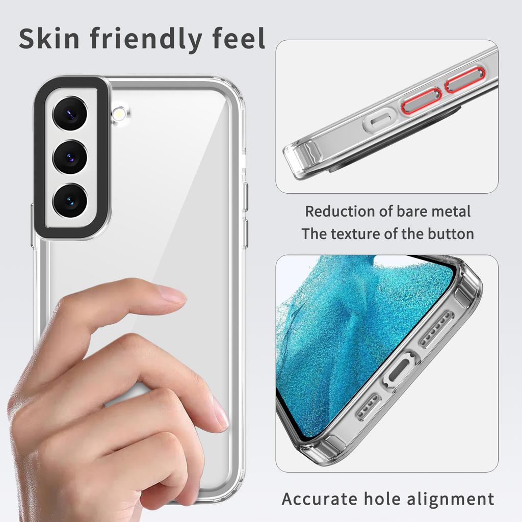 For Samsung Galaxy S22 5G Case Hybrid Design PC+TPU Anti-Fall Phone Cover