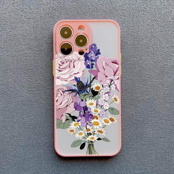 

Дизайн чехла для телефона с букетом цветов и листьев Для iPhone 15 14 13 12 11 Pro Max Plus Mini 7 8 Plus SE X XR XS Роскошная защитная крышка iphone15 pro max