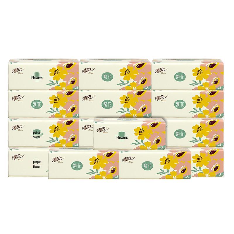 Qingfeng Floral Series 2-Ply Soft Facial Tissues