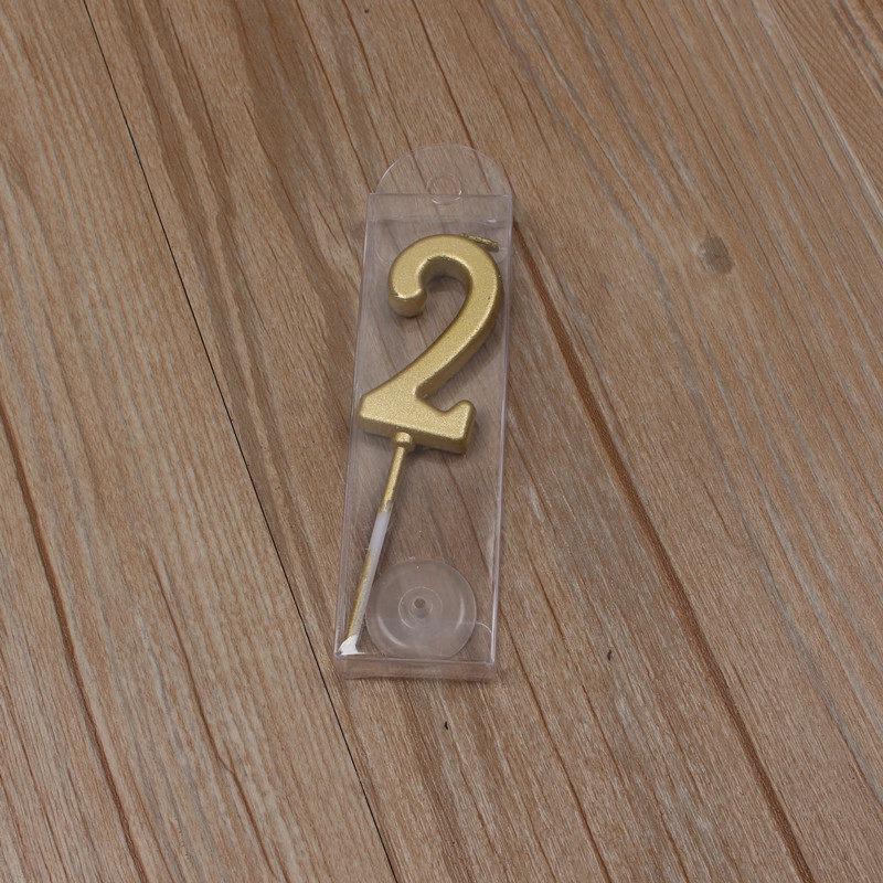 LIEI Gold Number Birthday Candle