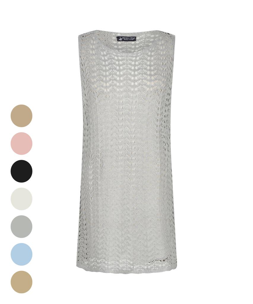Beverly Hills Polo Club Women'S Summer Scaly Sleeveless Dress 7 Colors Op108