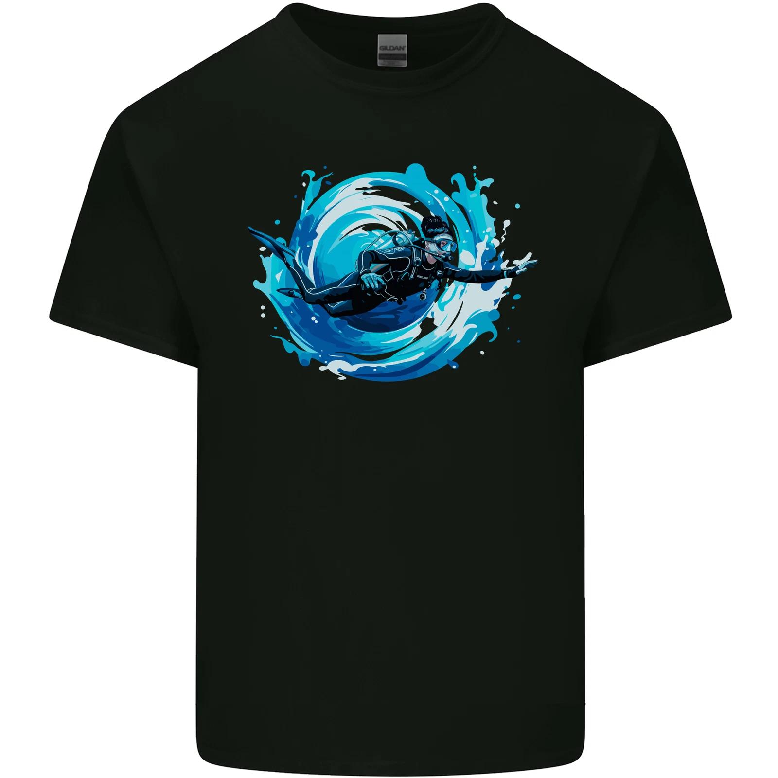 A Woman Scuba Diver Female Diving Kids T-Shirt Childrens M