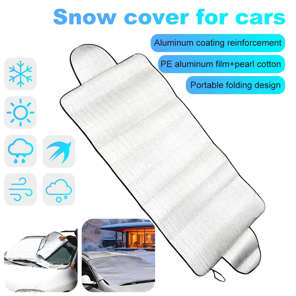 Auto-Windschutzscheiben-Abdeckung, vordere Abdeckung, Anti-Schnee-Frost-Eis-Schild, Staubschutz, Hitze-Sonnenmatte, Auto-Fenster-Bildschirm, Frost, große Schneedecke