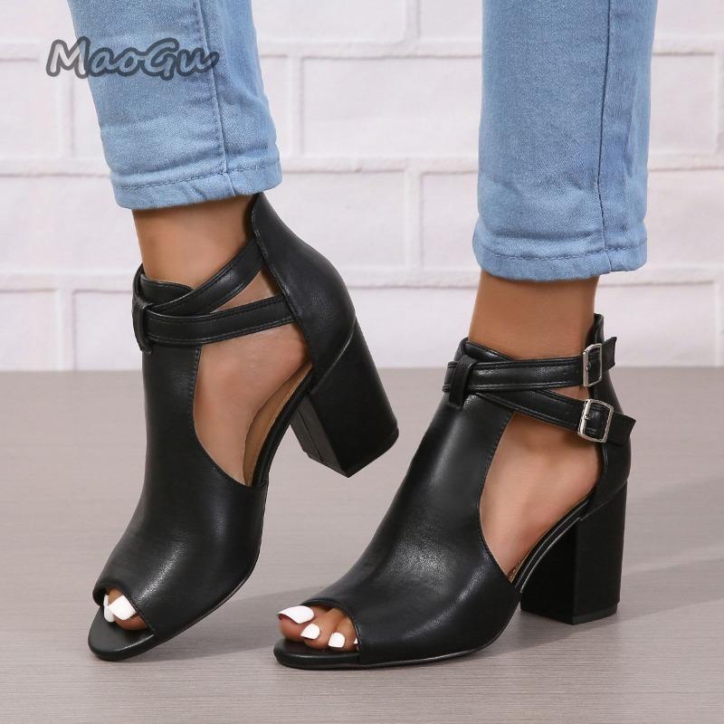 Fashion Sandals Women Comfortable Dress Shoes Women Soft Sole Thick High Heel Sandals Fashion Open Toe Shoes Woman 2025 Trend Sandalias