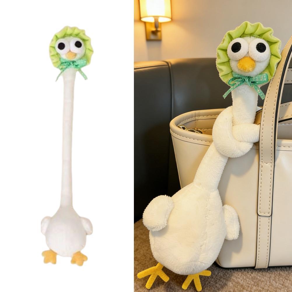 

Funny Long Neck Chicken Plush Keychain Cute White Goose Bag Pendant Kawaii Stuffed Backpack Decoration Accessory For Girls
