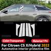 Für Citroen C5 X Hybrid 2022 Auto Innenraum Mittelkonsole Instrument Armaturenbrett Schutzfolie Kratzschutz Aufkleber Zubehör