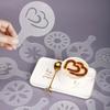 Latte Art Template Coffee Decorating Tool, Reusable Stencils for Barista, Beginner Homemade Coffee Decoration Tool