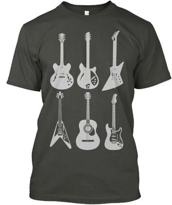 T-shirt Collezione Chitarre Made in USA Taglia dalla S alla 5XL