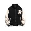 Lamb Fleece Baseball Jacket Men's New Autumn and Winter Warm Trendy Letter Embroidery Loose Casual Stand Collar Cotton Jacket