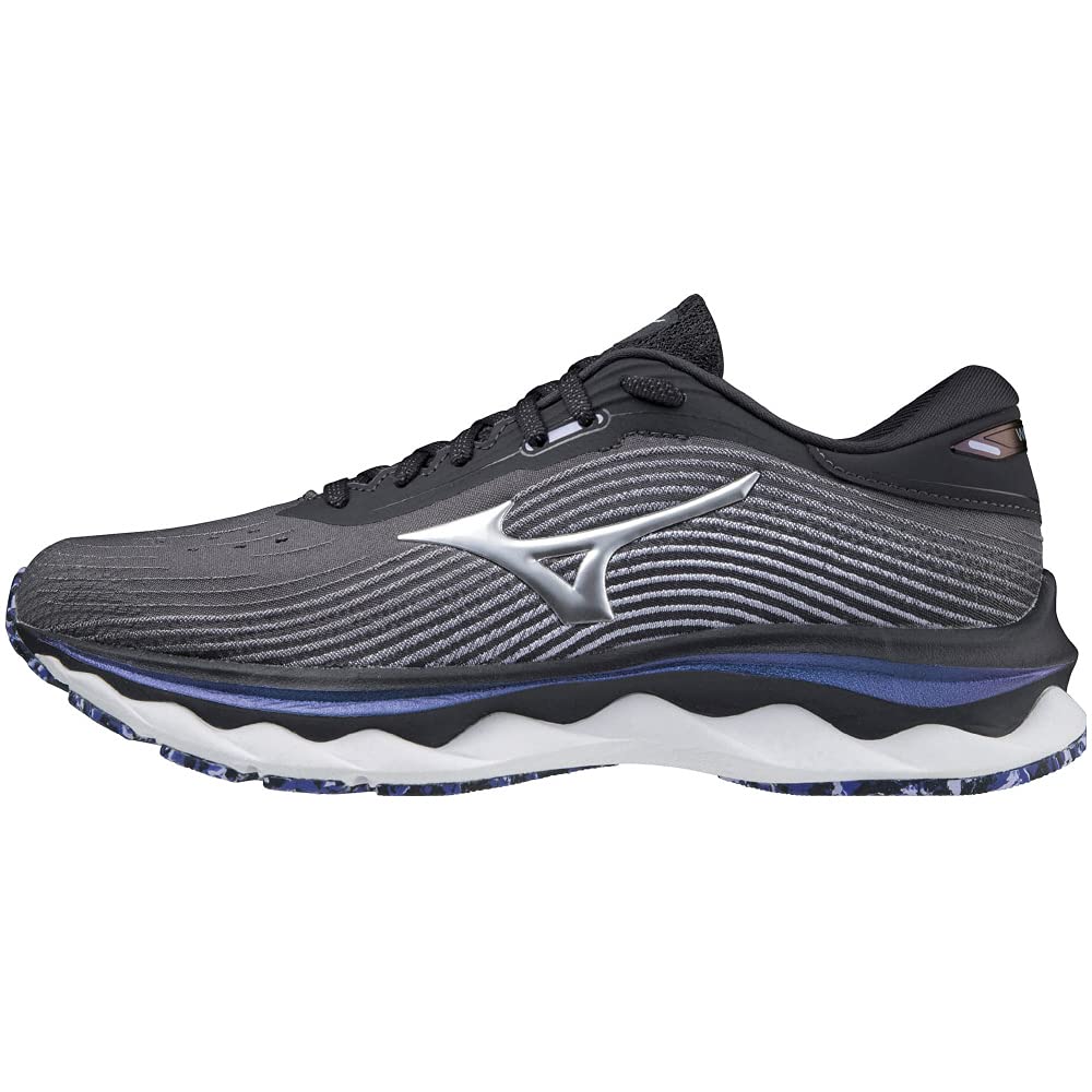 

Кроссовки для бега Mizuno Wave Sky 5 для мужчин, черные x белые x 2E, для бега трусцой, марафона, спорта, тренировок, легкие, фиолетовые, 23,5 см,