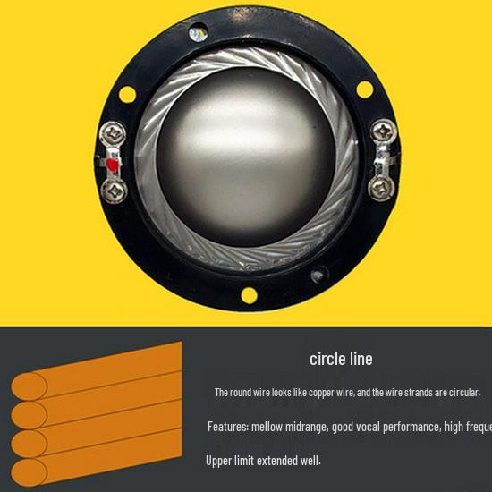34.4mm Titanium Treble Voice Coil Diaphragm for Horn Speaker, 34.5mm Round Frame