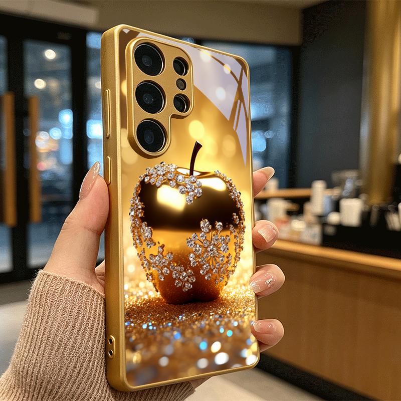 Funkelnde Diamant-Vergoldete Handyhülle Für Samsung Galaxy S25 S24 S26 S23 S22 S21 S20 Ultra Plus FE 26 5G Glasabdeckung