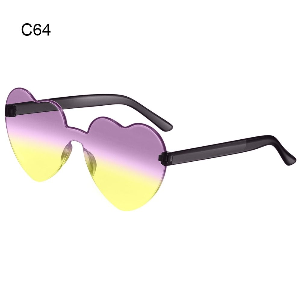 Heart-shaped Sunglasses Colorful Heart Glasses Gradient Lenses Candy Color Shades, Funny Party Sun Glasses for Adults