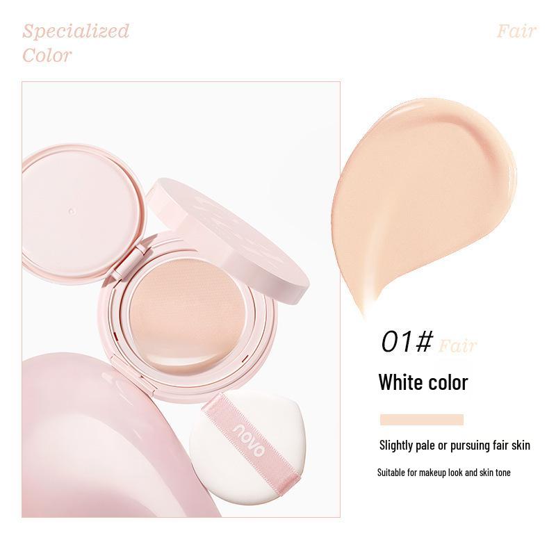 NOVO Translucent Gauze Cushion Foundation for Women - Concealing, Oil Control, Waterproof, Sweatproof, Long-lasting BB Cream.