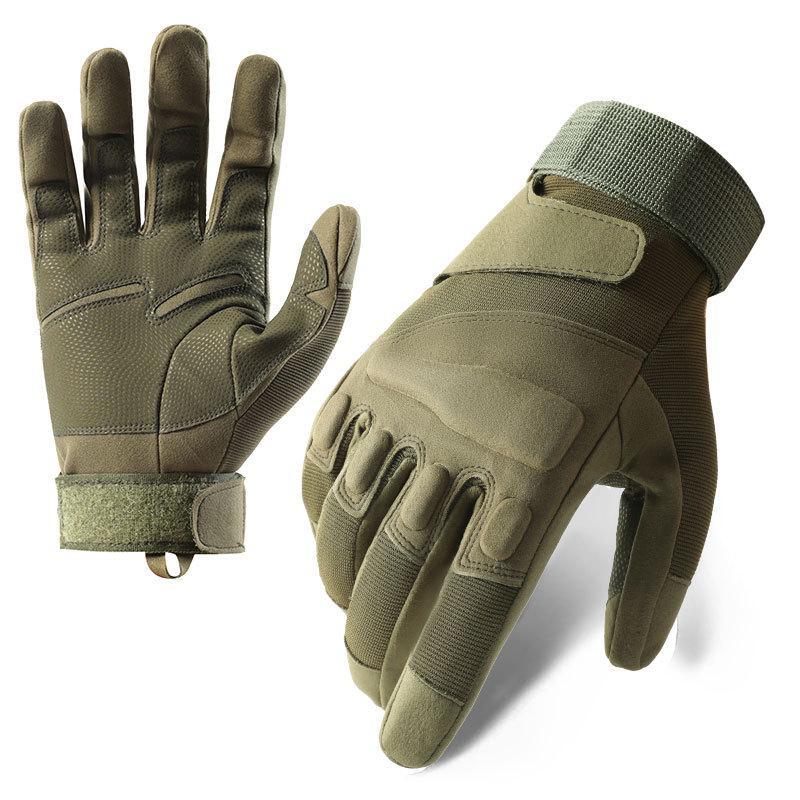 

Чоловічі тактичні рукавички Soft Shell Combat Gloves Z192 - довгі пальці, сумісні з сенсорним екраном, протиковзкі, військові велосипедні рукавички на відкритому повітрі Z906, M армія зелений колір