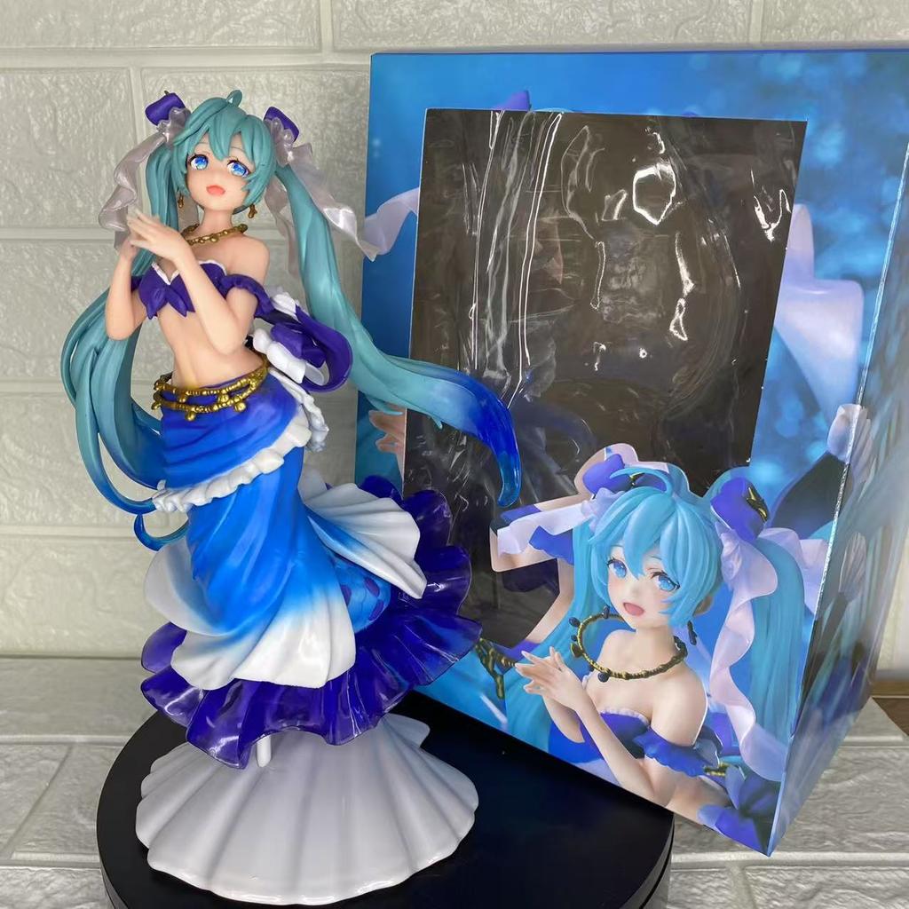 Hatsune Miku Mermaid Girl Angel anime Ocean Beautiful Smile girl Can be bookmarked Summon Blessing PVC Table setup Room Gifts