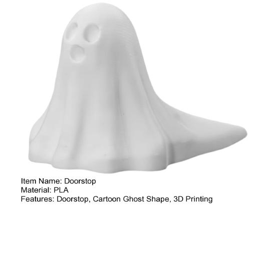 Unique Home Decor Doorstop Cute Ghost Door Stopper, 3D Printed Halloween Decoration Cartoon Grimace Wedge Statue, Anti-slip Windproof Holder,