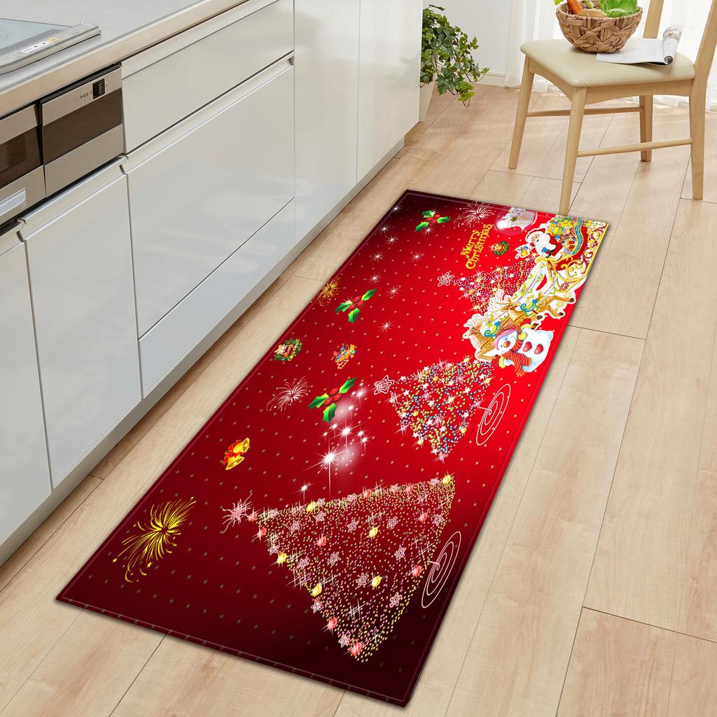 Christmas Kitchen Sand Carpet Doormat Long Floor Mat