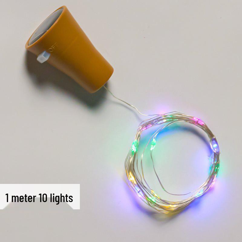 2025 LED Solar Copper Wire Cork String Lights for Outdoor Decoration