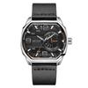 New Men's Creative Square Sports Waterproof Luminous Leather Quartz Watch