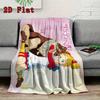 Hello Sandybell 2D Flat Pattern Flannel Blanket High quality All Seasons Warmth and Comfort Perfect for Christmas Gifts.PMT0914453