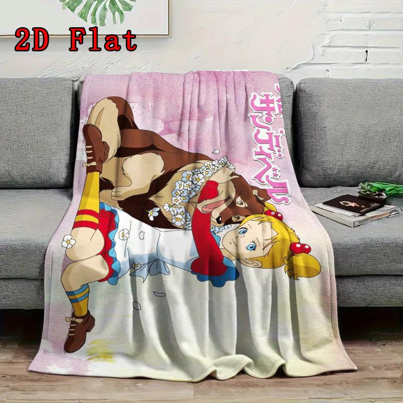 Hello Sandybell 2D Flat Pattern Flannel Blanket High quality All Seasons Warmth and Comfort Perfect for Christmas Gifts.PMT0914453