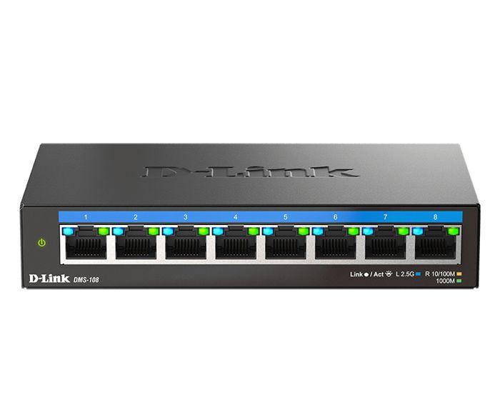 MISE EN RÉSEAU, Commutateur, Commutateur autonome, D-Link 8 ports multi-gigabit non géré Caractéristiques Ports LAN 8N Type et