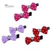 10 sztuk/opakowanie Mini Bow Pet Hairpin Ribbon Bowknot Hair Clips