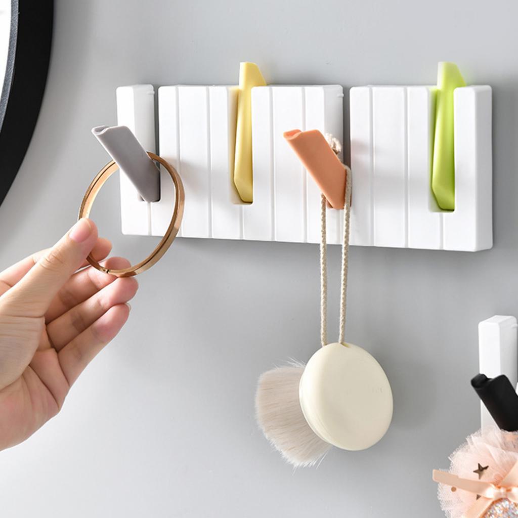 Piano Key Wall Hook Creative Space Saving Hat Coat Hanger Rack For Bathroom Living Bedroom