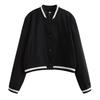 Ladies' Fashion Large Pocket Short Long Sleeve Button Jacket Coat
