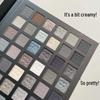 42-Color Smoky Eyeshadow Palette: Matte, Pearlescent, Glitter, Highlight, Cement Gray