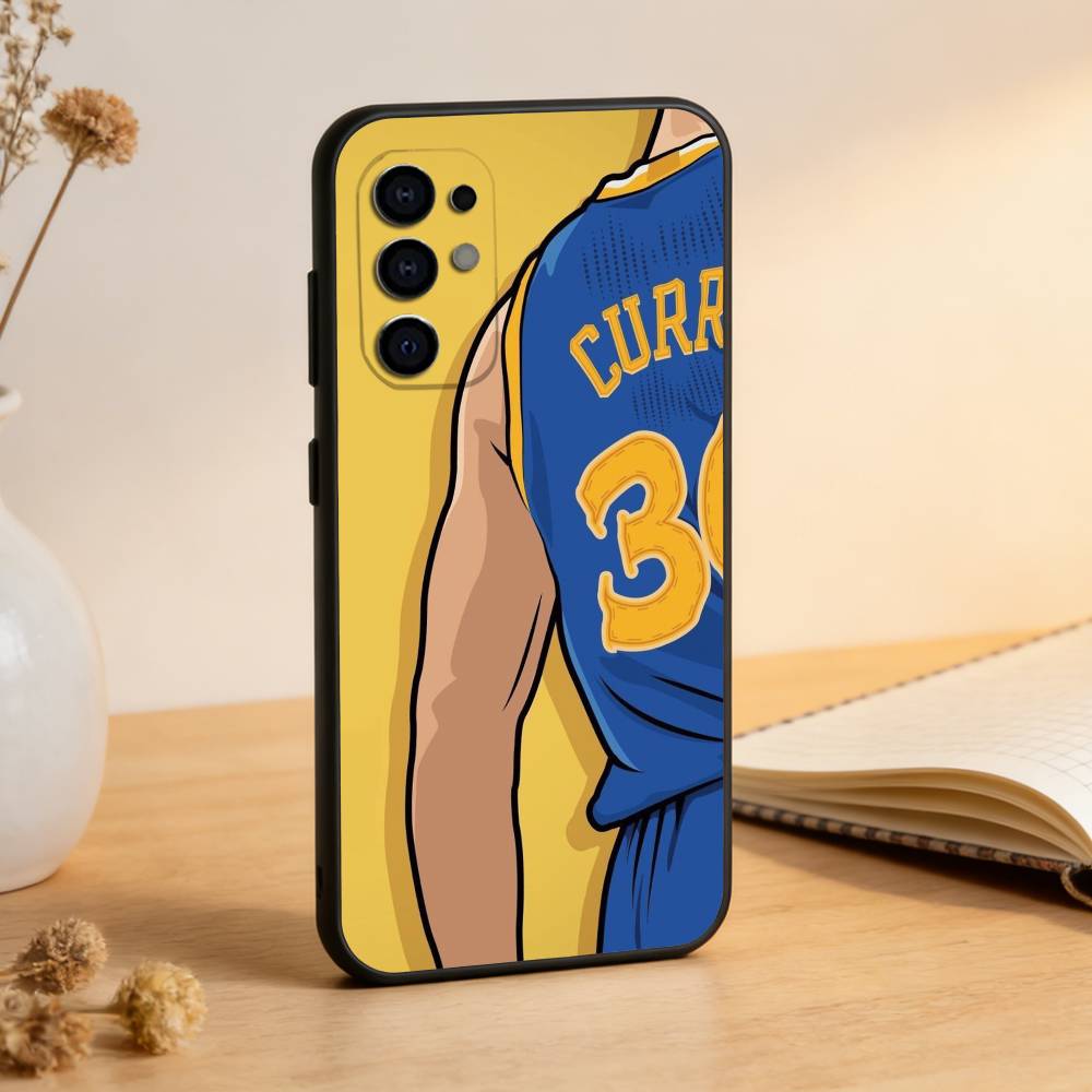 Basketball-Star Stephen Curry Handyhülle Für Samsung S25,S24,S21,S22,S23,S30,Ultra,S20,Plus,Fe,Lite,Note,10,Schwarze Abdeckung