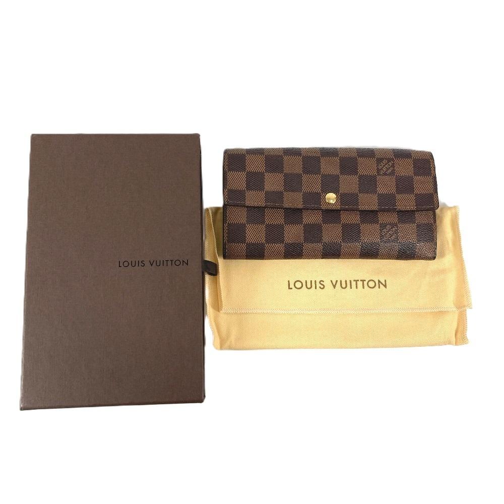 Louis Vuitton N61734 Damier Portefeuille Sarah long wallet bifold Long Wallet