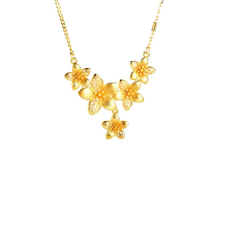 Flower Women's Summer Versatile High-Quality Temperament Light Luxury Jewelry Necklace Pendant