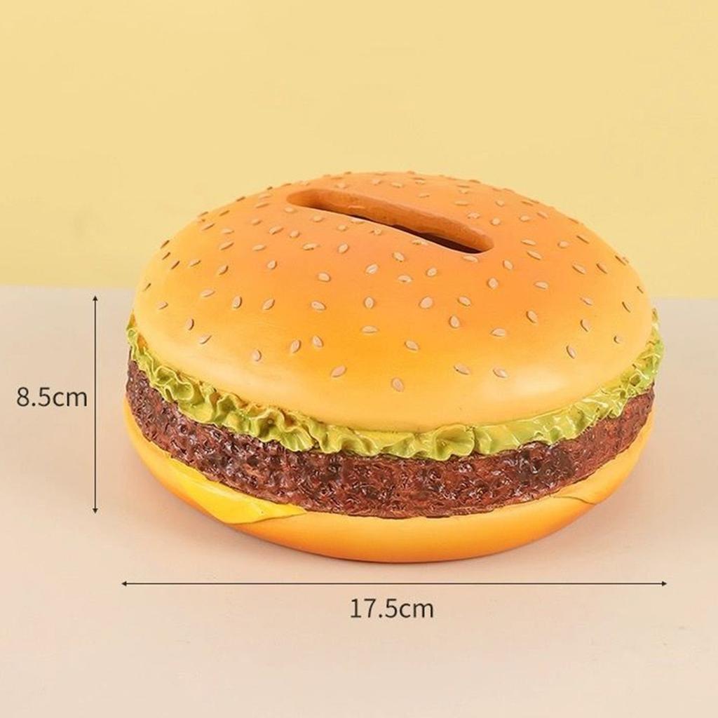 Creative Hamburger Tissue Box Desktop Napkin Dispenser Cute Burger Paper Box for Home Office Living Room Restaurant Decoration