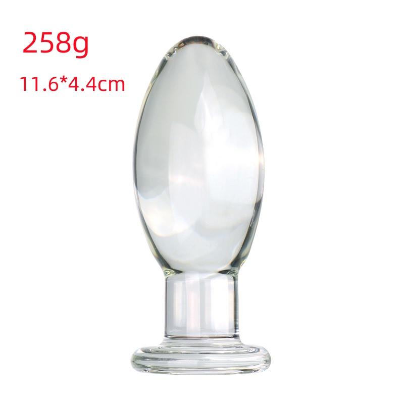 VaHppy Glass Anal Plugs Large 780g Diameter 7cm Duck Egg Style Sex Toys Masturbator Extension Training Lesbian Gay SM  Sex