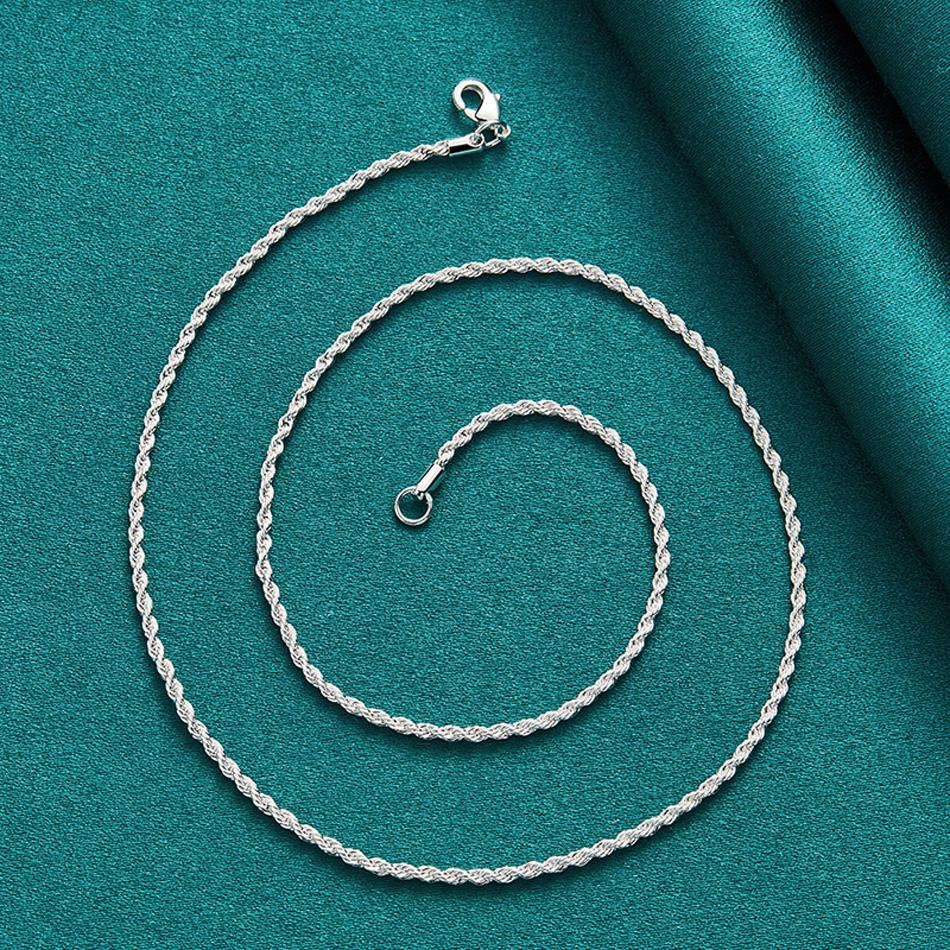 Copper Plated Long Chain Necklace Accessories Unisex Jewelry For Women Men 3mm Thick Water-Wave Twisted Singapore Chain C014