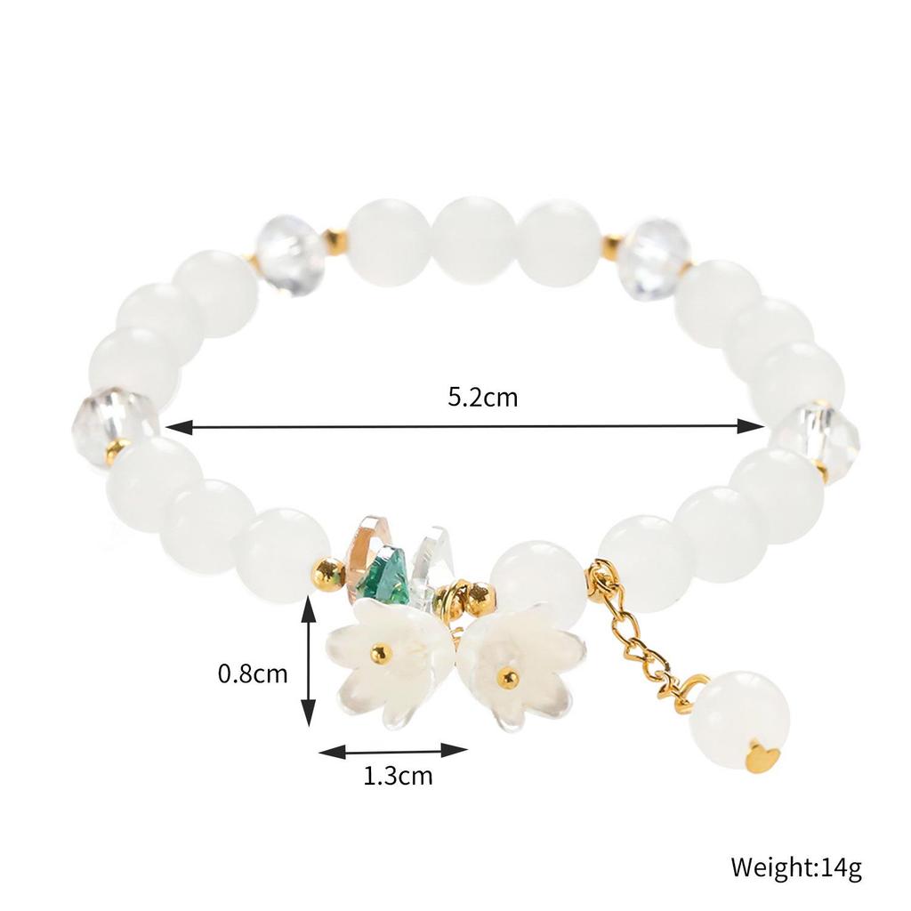 Floral Butterfly Glass Beaded Bracelet: Perfect Gift for Friends, Students, and Girls