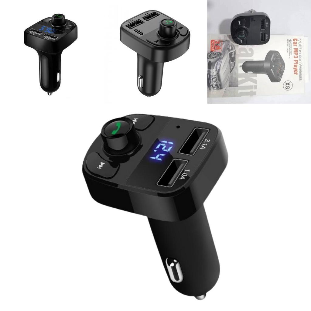 Car Bluetooth Receiver Charger Lossless Sound Quality Fm Transmitter Card Insert Car Mp3 Bluetooth Player