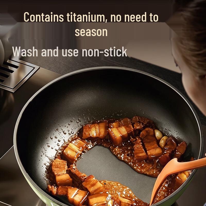 Aux 30cm Fine Iron Non-stick Wok
