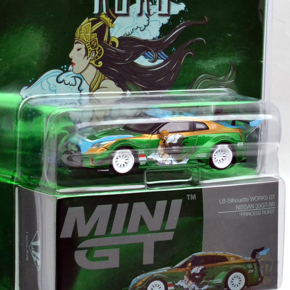 MINI GT 164 scale LB-SILHOUETTE WORKS GT NISSAN 35GT-RR Ver2 "RORO" MIZU DIECAST