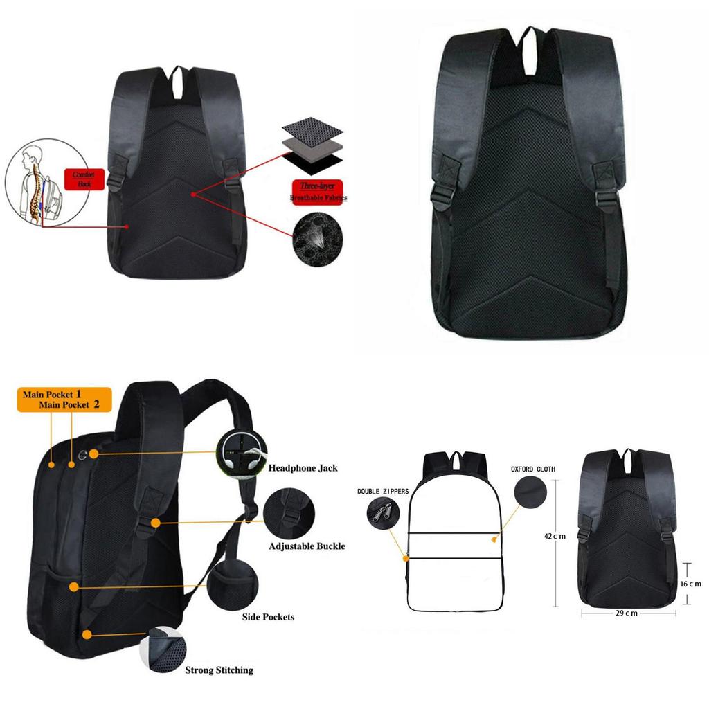 Durable Tom Clancy Rainbow Six Siege Backpack With Adjustable Shoulder Straps And Headphone Jack