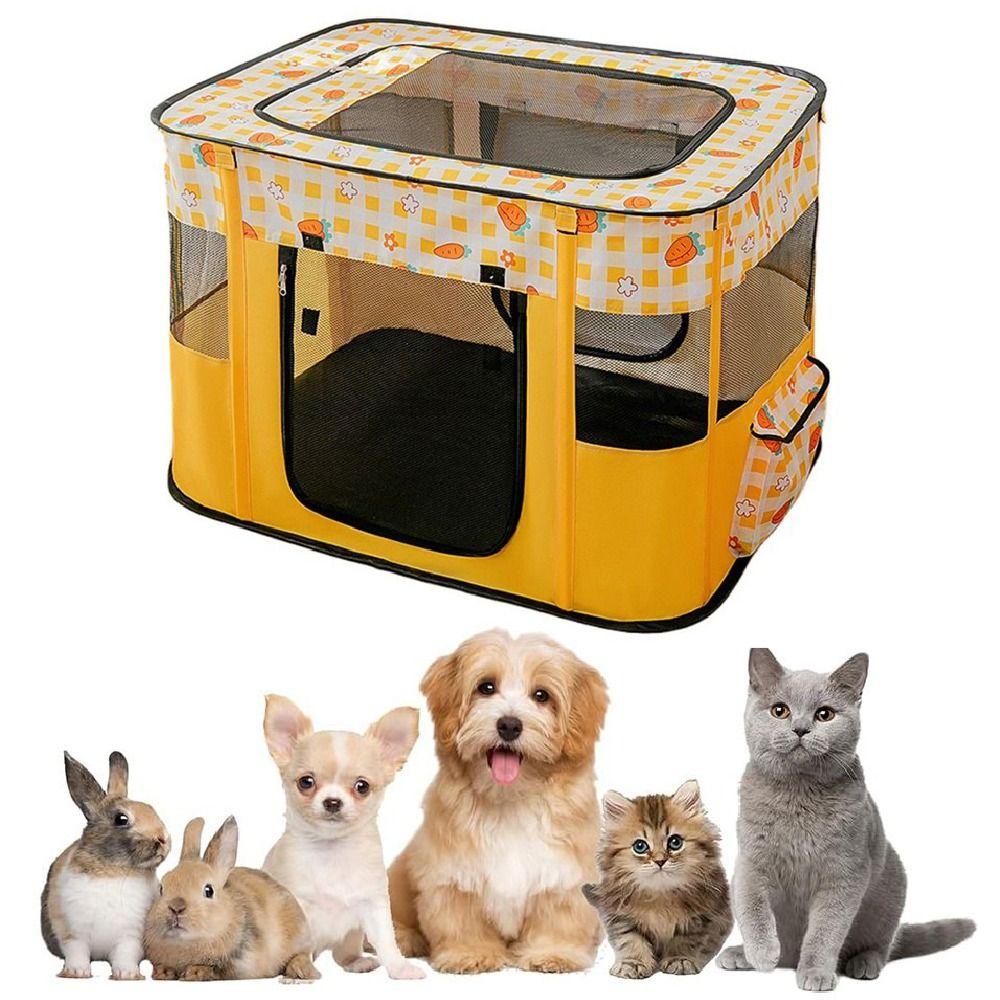 Comfortable Portable Pet Playpen Collapsible Removable Cat Delivery Room Waterproof Breathable Folding Pet Cage Puppy