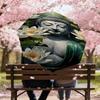 1PC Buddha LotusAutomatic Open/Close Umbrella with Windproof, 8-Rib Sturdy Canopy, Durable Ribs, Fashionable Design, Outdoor Accessory, Fun Prin, Holi