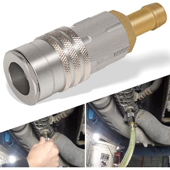 Bonbo Alt 9996049 Quick Fit Radiator Adaptor for Volvo Radiator Coolant Drain Hose for Volvo Trucks D11, D13, D16 Engines 2004-2019 for Mack Trucks