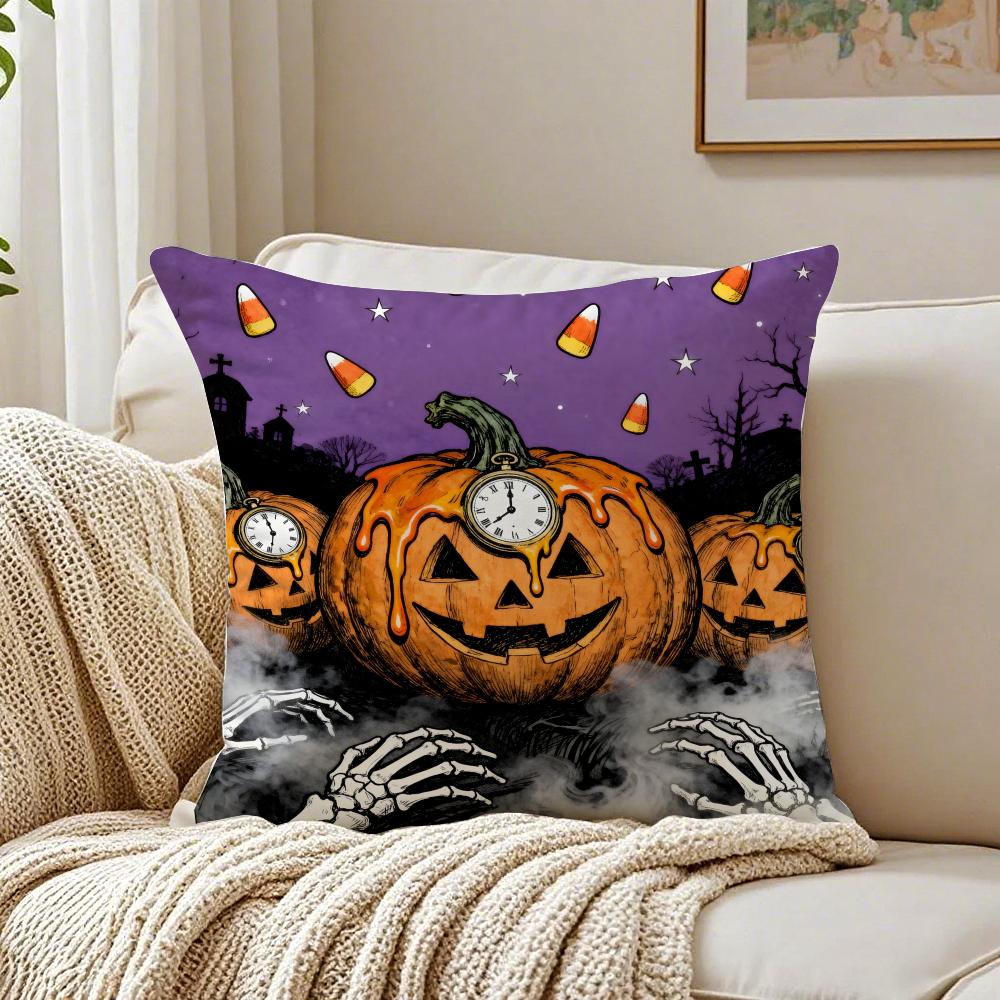 Surreal Halloween Cushion Cover Pillowcase Antidustmite Living Room Sofa Decor Cushion Room