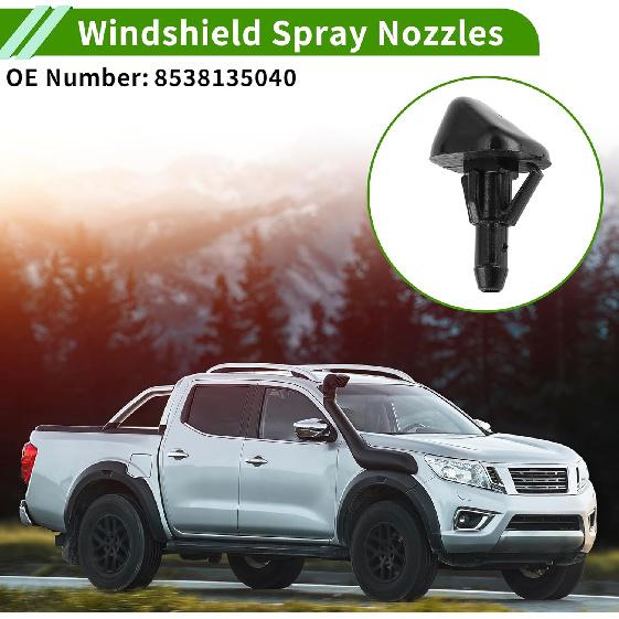 Nr.8538135040 Scheibenwaschdüse für Toyota 4Runner 1987-1995 Schwarz Kunststoff Vorne 1 Set