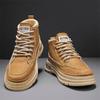Men's Boots High Top Casual Sneaker High Quality Leather Ankle Boots for Men Lace Up Platform Work Boot Botas Masculinas