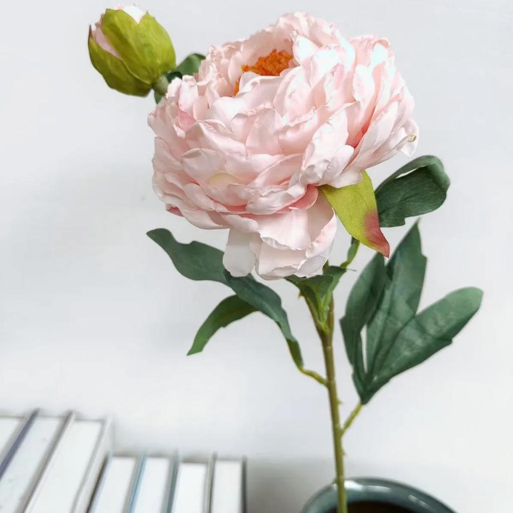 5Pcs/lot Retro Burnt Edges Peony Fake Flowers Home Decoration Accessories Wedding Bouquet Party Event Decor Party Floral Peonies